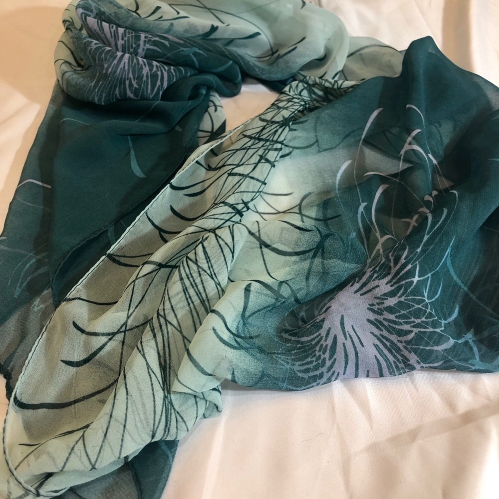 Gorgeous Teal and Periwinkle Scarf